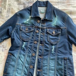 Mens Small Denim Distressed Jacket